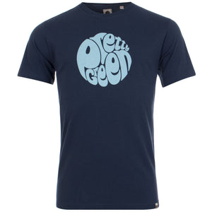 Gillespie-Logo-T Shirt-Navy/Sky-Blue-Pretty-Green-EQVVS