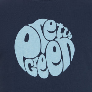 Gillespie-Logo-T Shirt-Navy/Sky-Blue-Pretty-Green-EQVVS