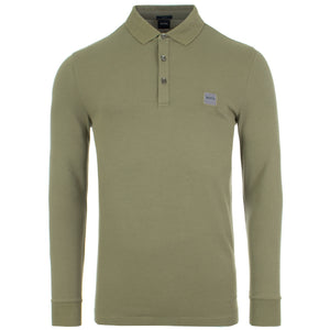 Casual Passerby Long Sleeve Slim Fit Polo Shirt