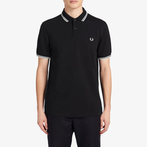 Twin-Tipped-Fred-Perry-Polo-Black/White-Fred-Perry-EQVVS