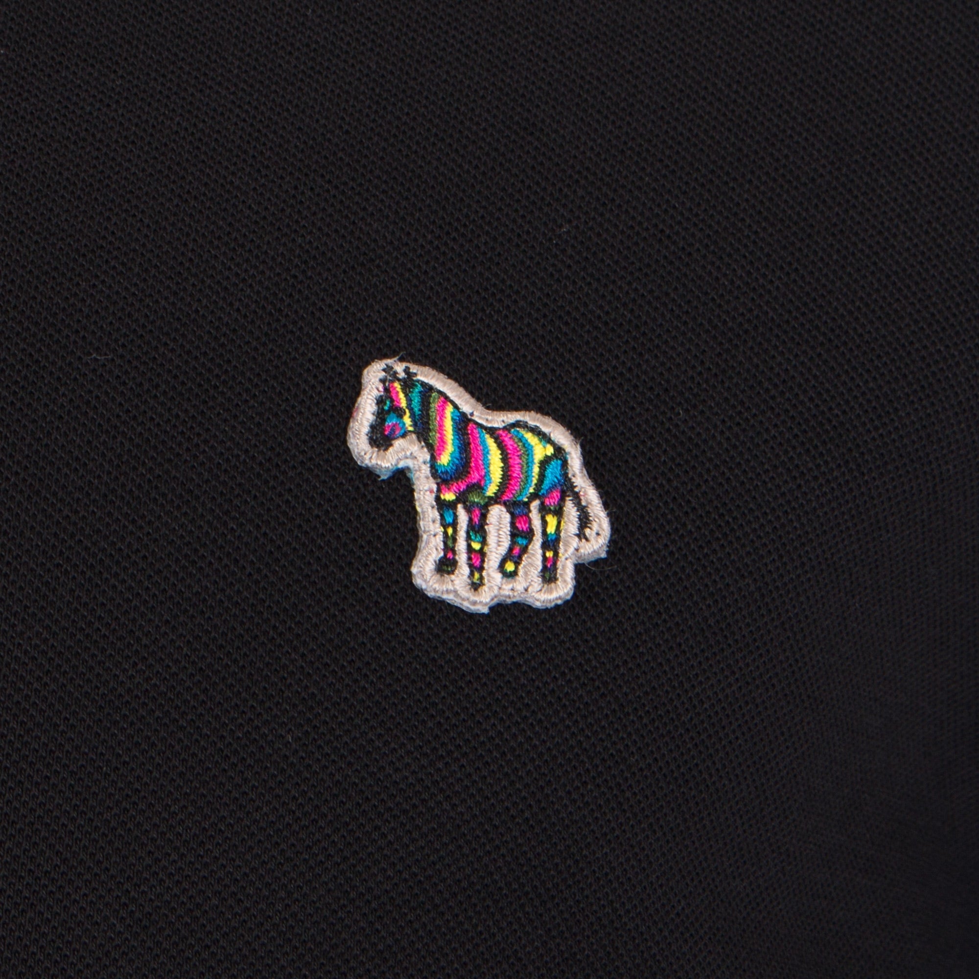 Regular Fit Long Sleeve Tipped Zebra Polo