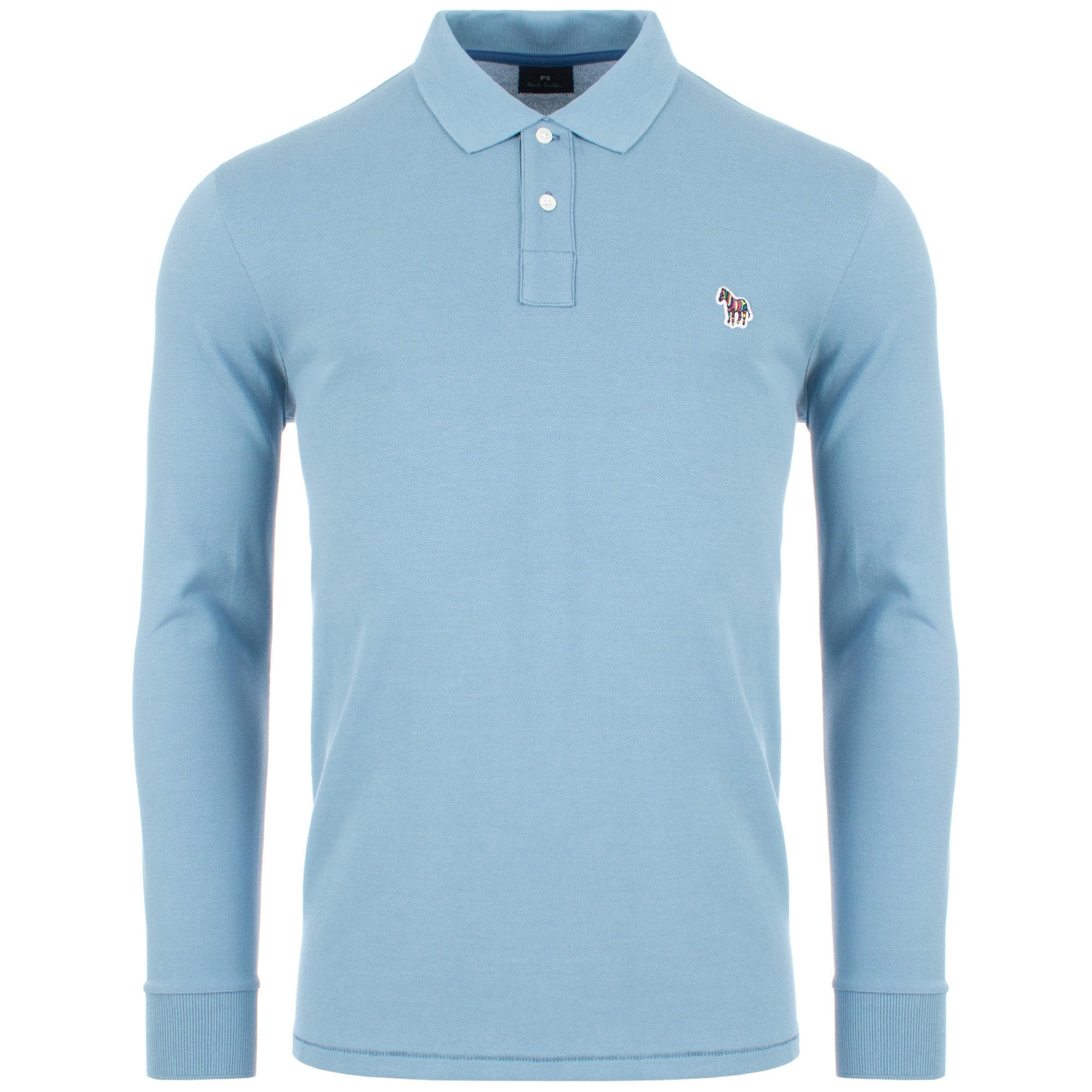 Regular Fit Long Sleeve Zebra Logo Polo