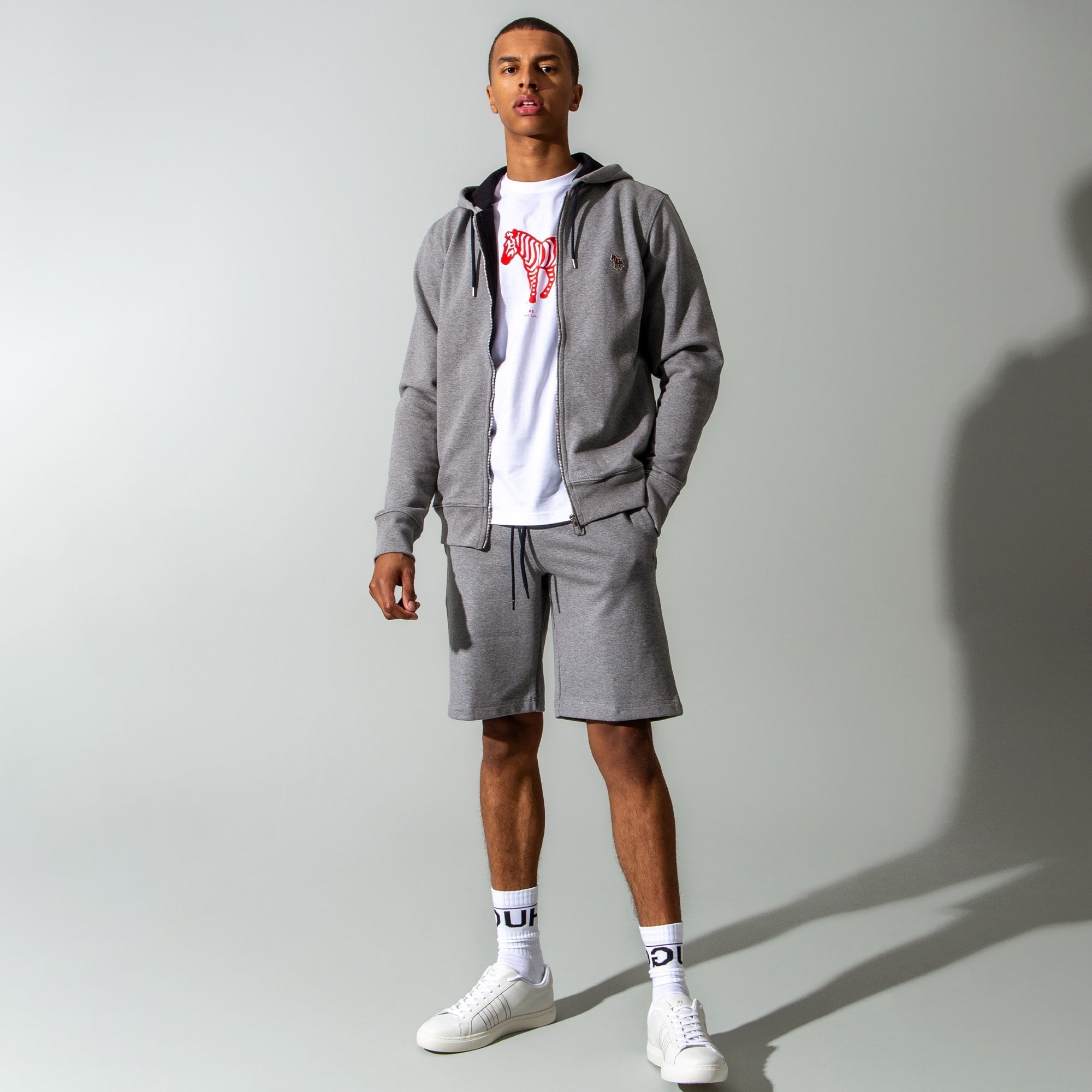 Regular Fit Zebra Logo Sweat Shorts