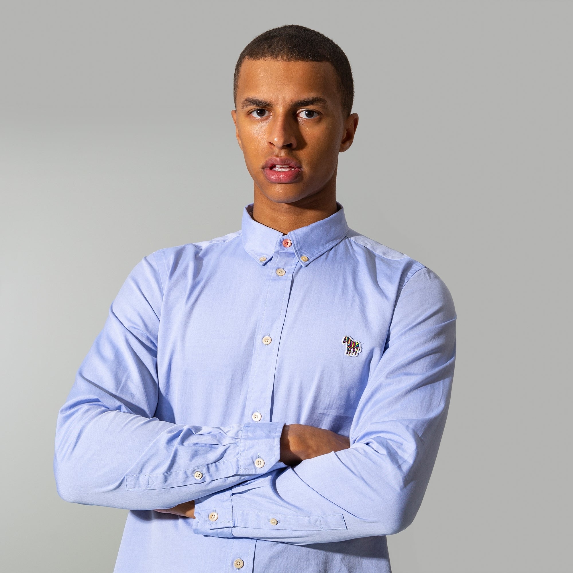 Zebra Logo Tailored Fit Oxford Shirt