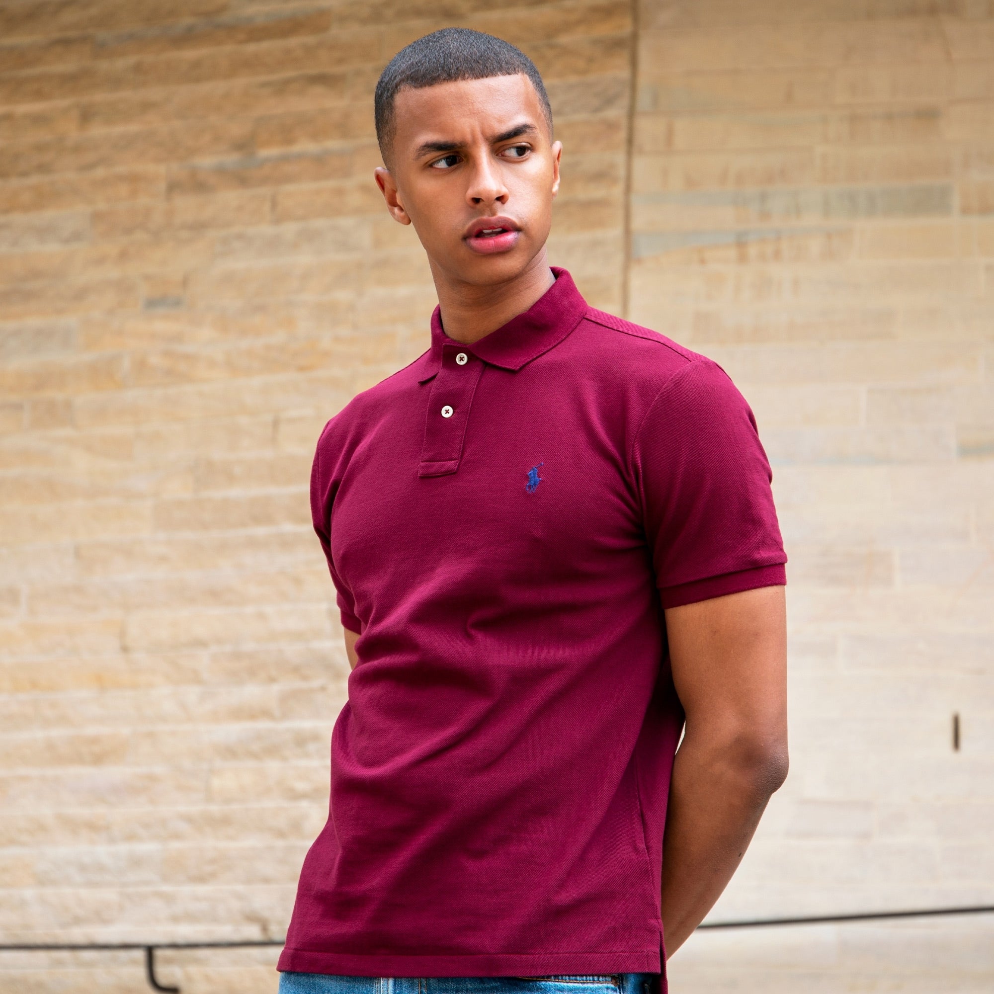 Custom Slim Fit Cotton Piqué Polo