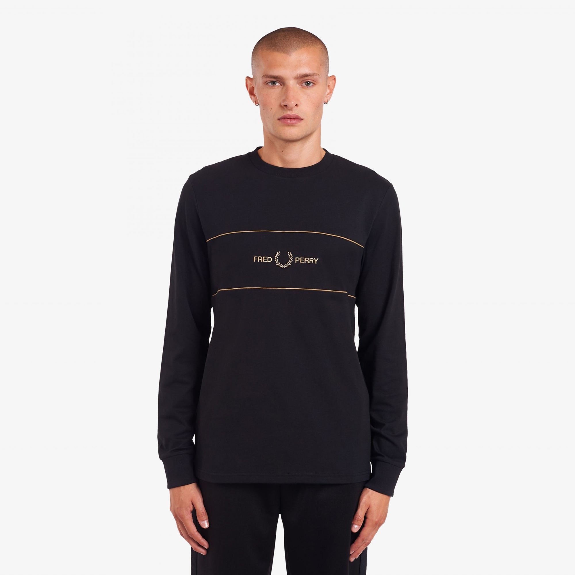 Regular Fit Embroidered Panel Tee