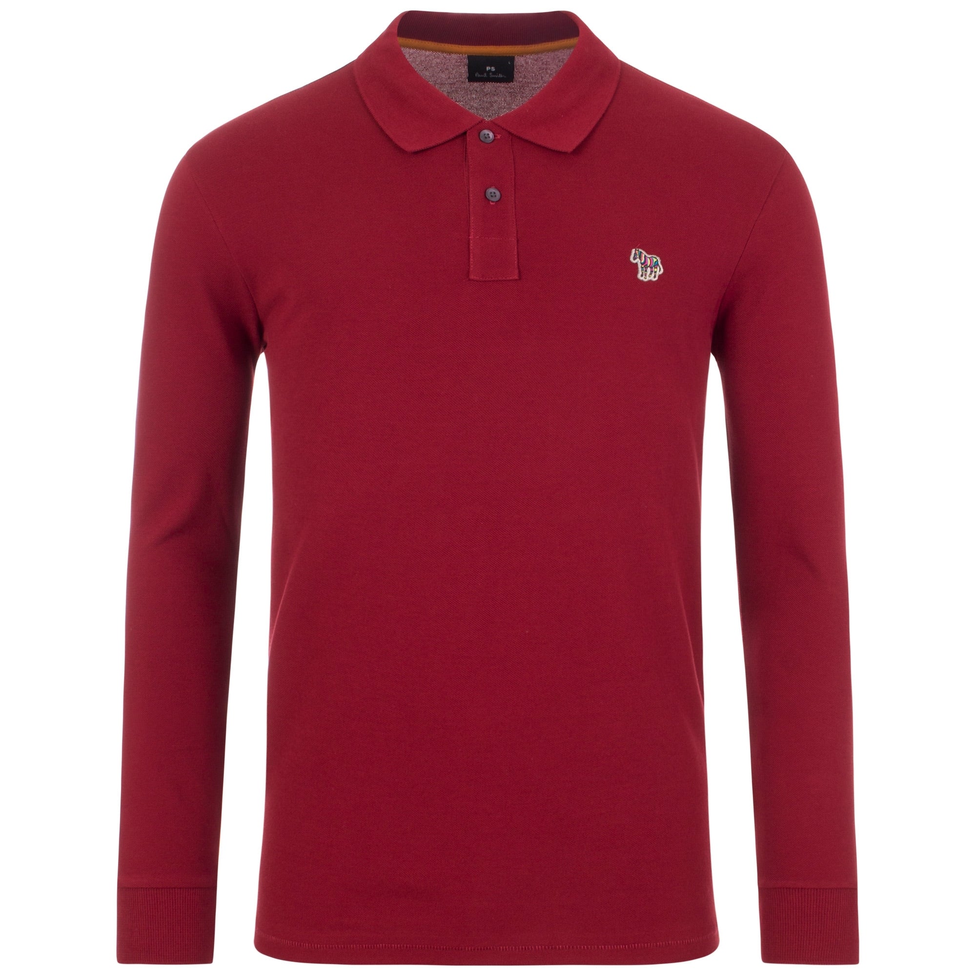 Regular Fit Long Sleeve Zebra Logo Polo