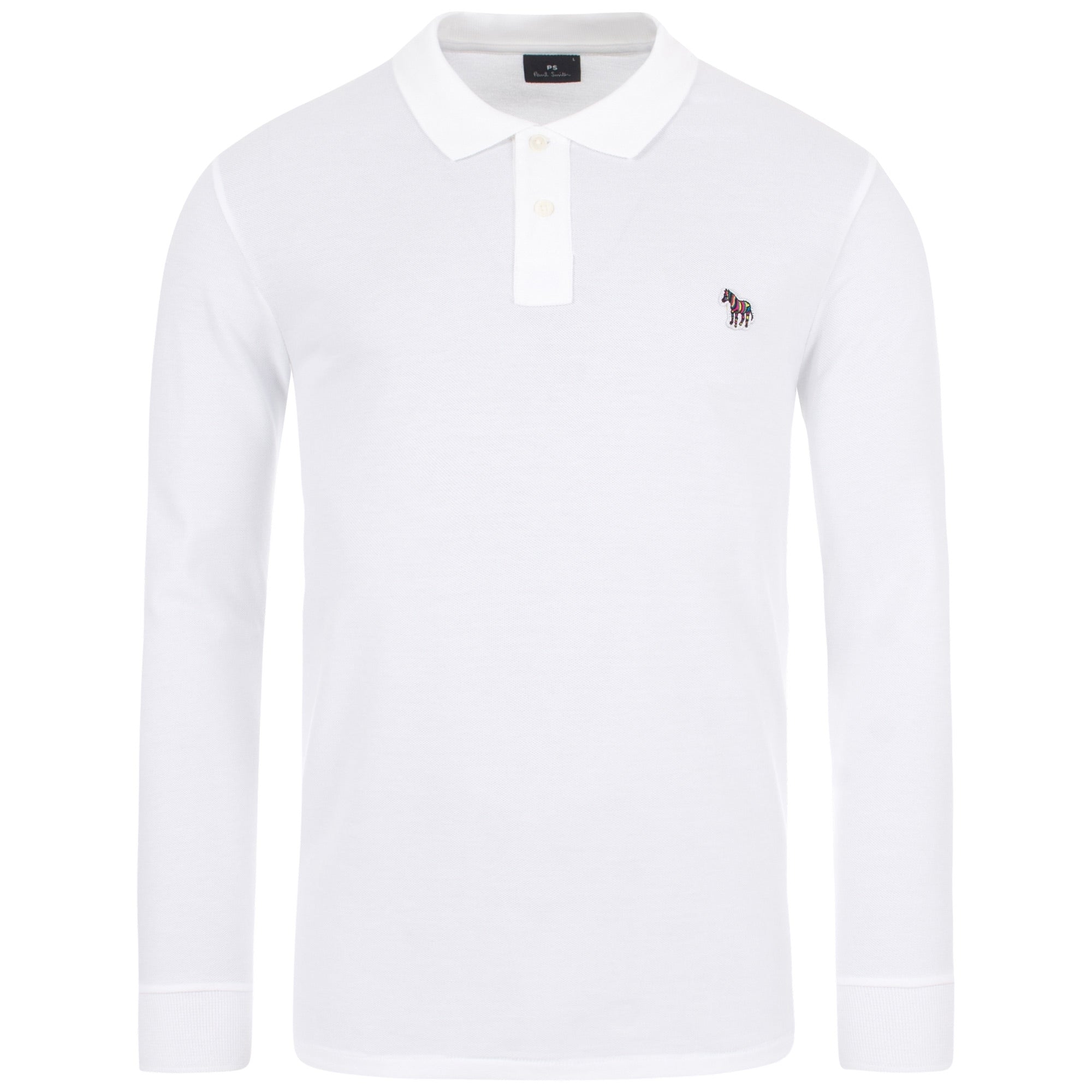Regular Fit Long Sleeve Zebra Logo Polo Shirt