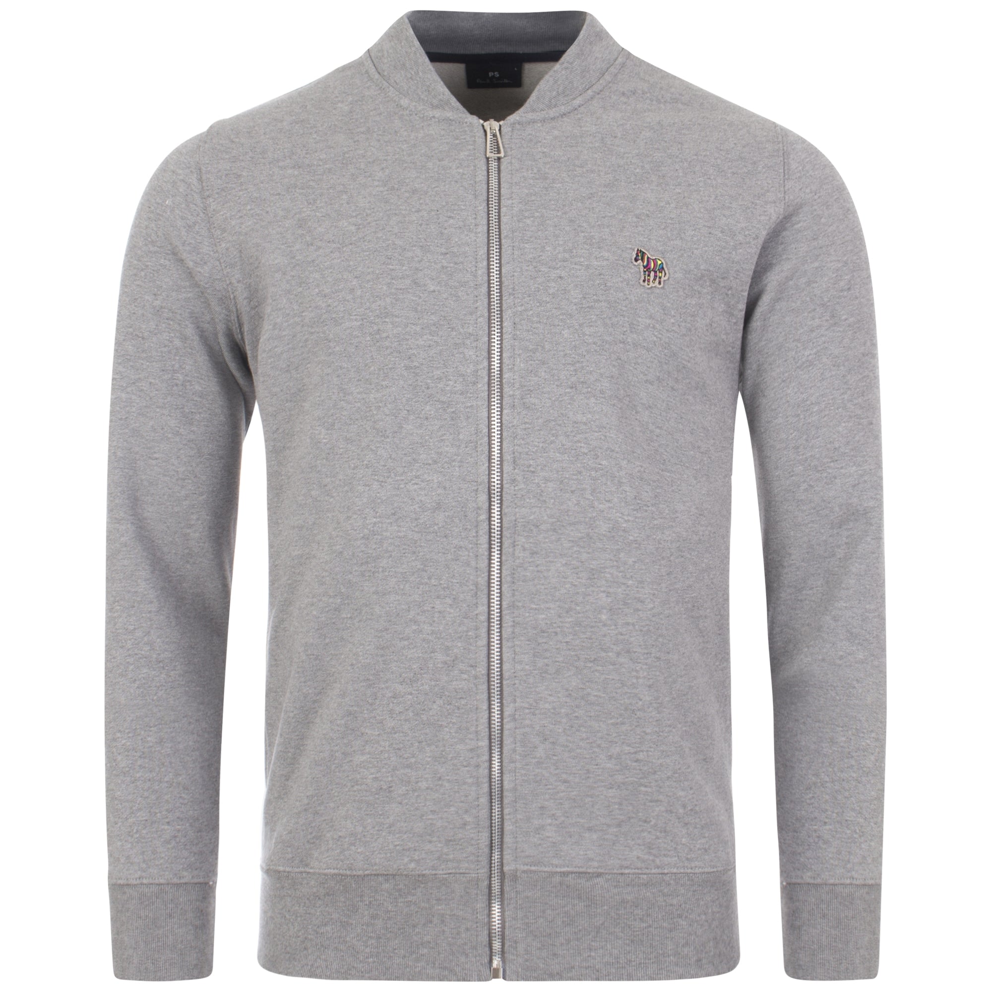 Regular Fit Zebra Logo Bomber Sweat Jacket