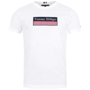 Striped Woven Label T-Shirt