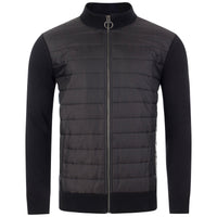 Zip Through Carn Baffle Hybrid Jacket: BK31 Black 