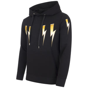 Slim Fit Gold Bolt Lightweight Hoodie