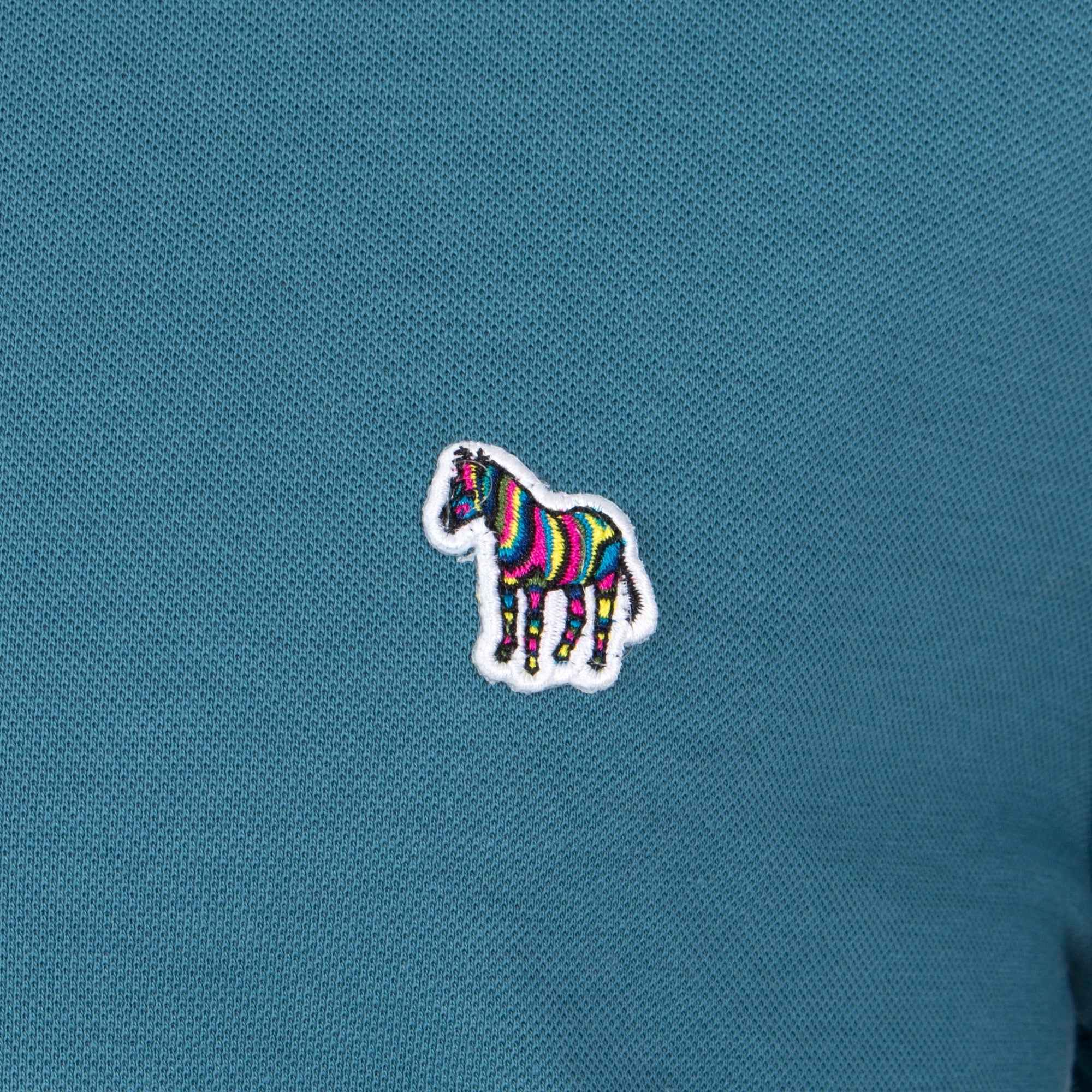 Regular Fit Long Sleeve Tipped Zebra Polo