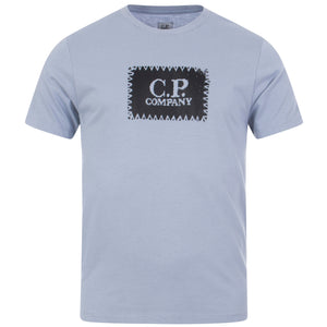 Large Patch Logo T-Shirt Blue Fog Company EQVVS - Main Image