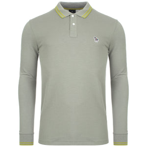 Long Sleeve Tipped Zebra Polo
