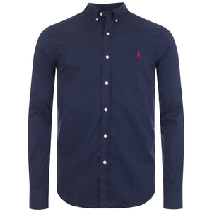 Long Sleeve Slim Fit Twill Cotton Shirt