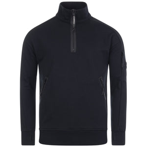 Diagonal Raised Fleece Quarter Zip Lens Sweatshirt