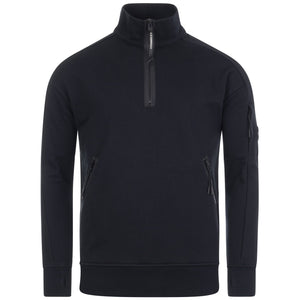 Diagonal Raised Fleece Quarter Zip Lens Sweat