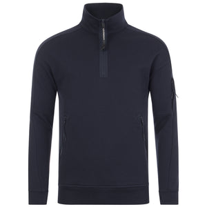 Diagonal Raised Fleece Quarter Zip Lens Sweatshirt