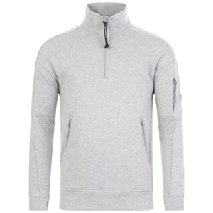 Diagonal Raised Fleece Quarter Zip Lens Sweatshirt