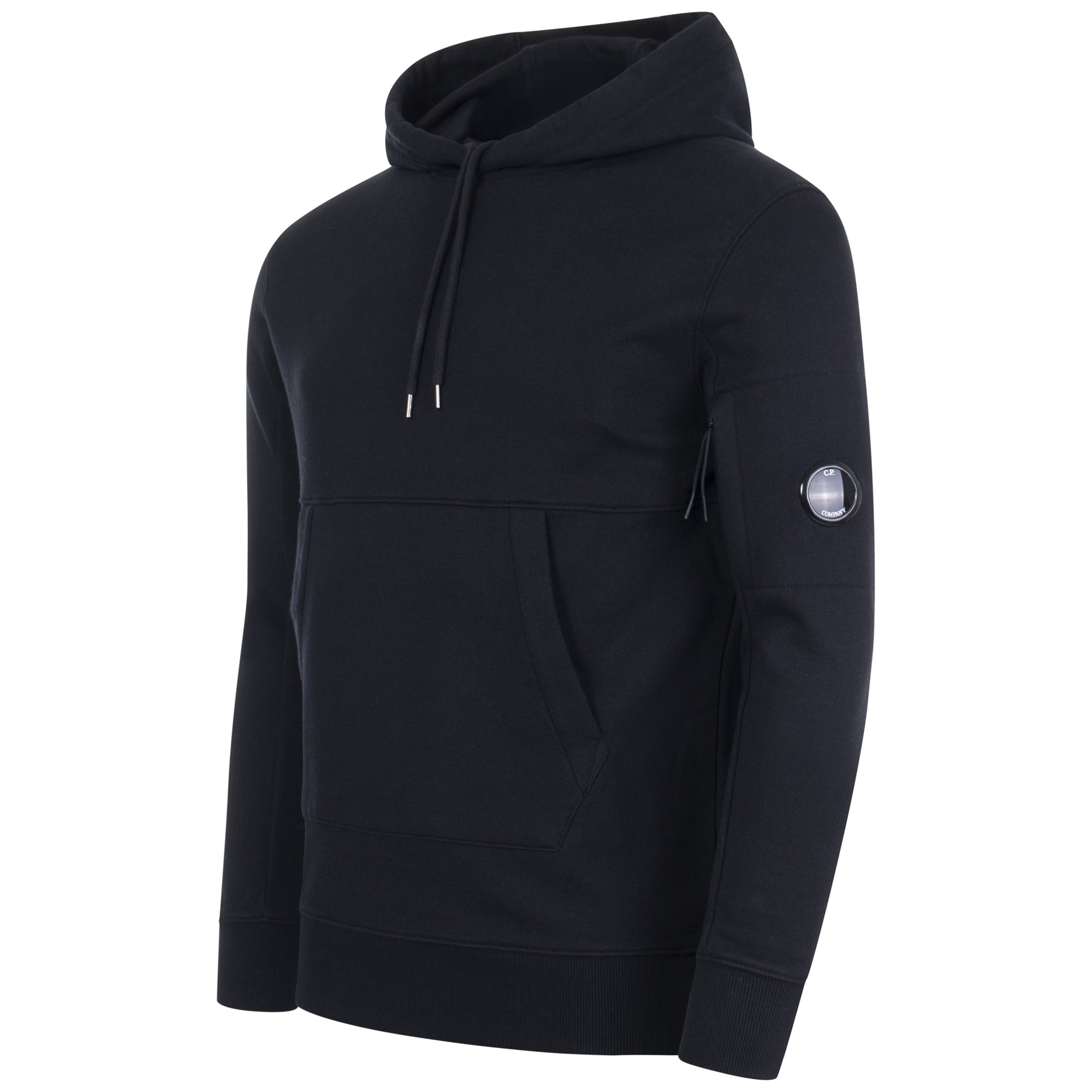 Diagonal Raised Fleece Lens Hooded Sweatshirt