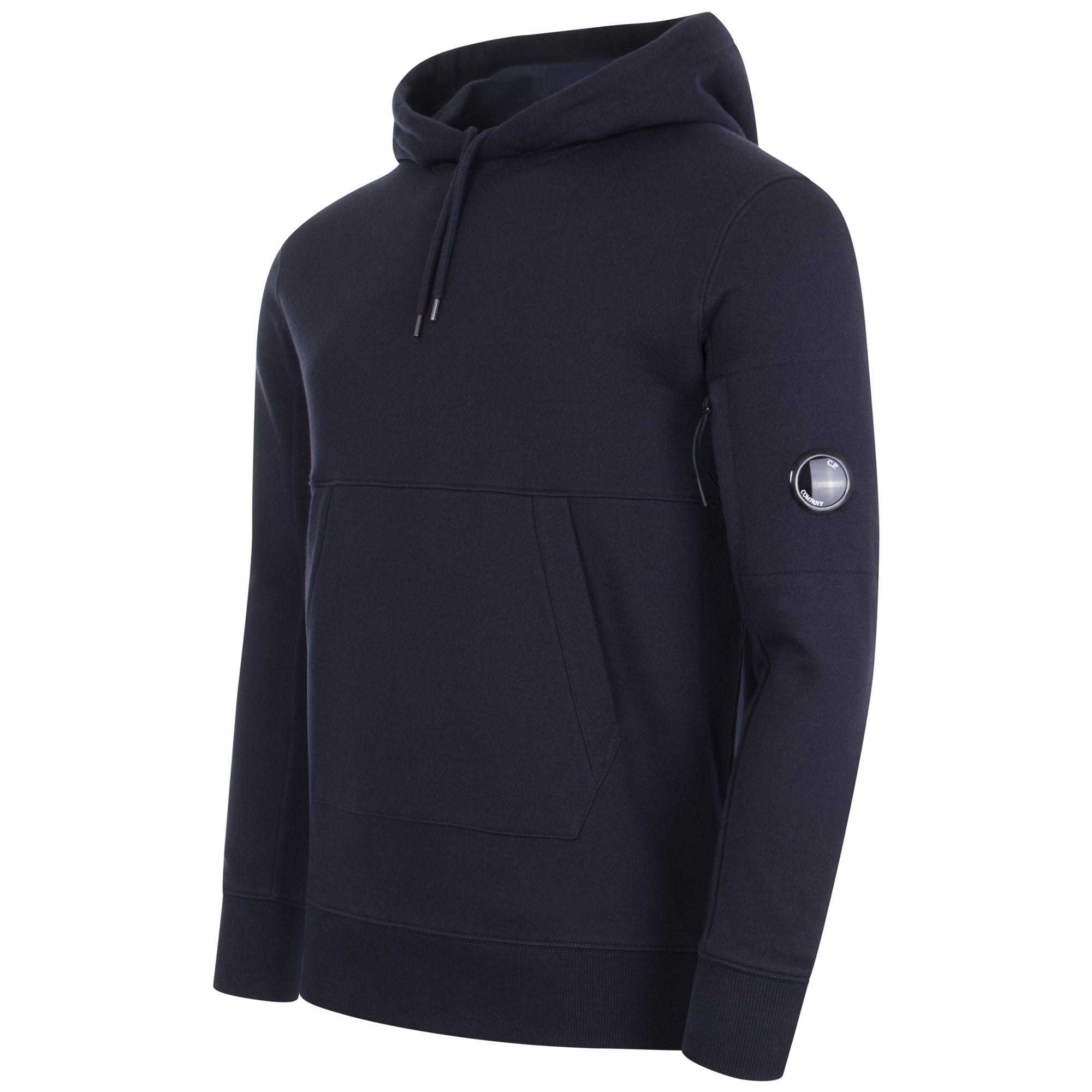 Diagonal Raised Fleece Lens Hooded Sweatshirt