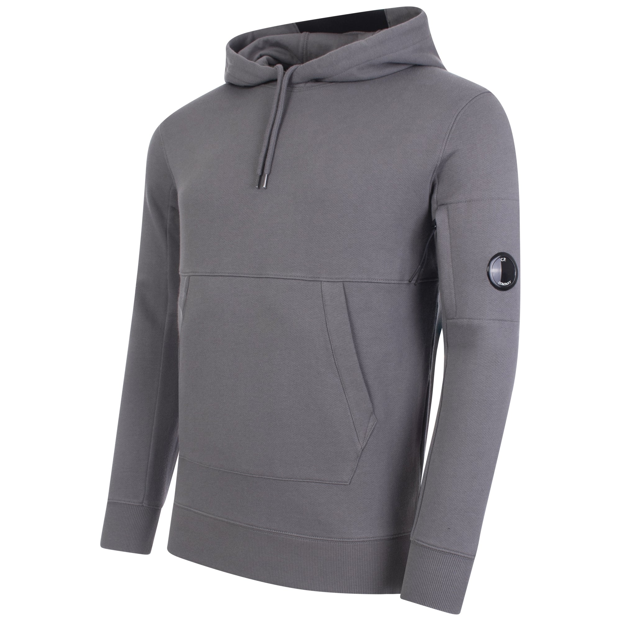 Diagonal Raised Fleece Lens Hooded Sweatshirt