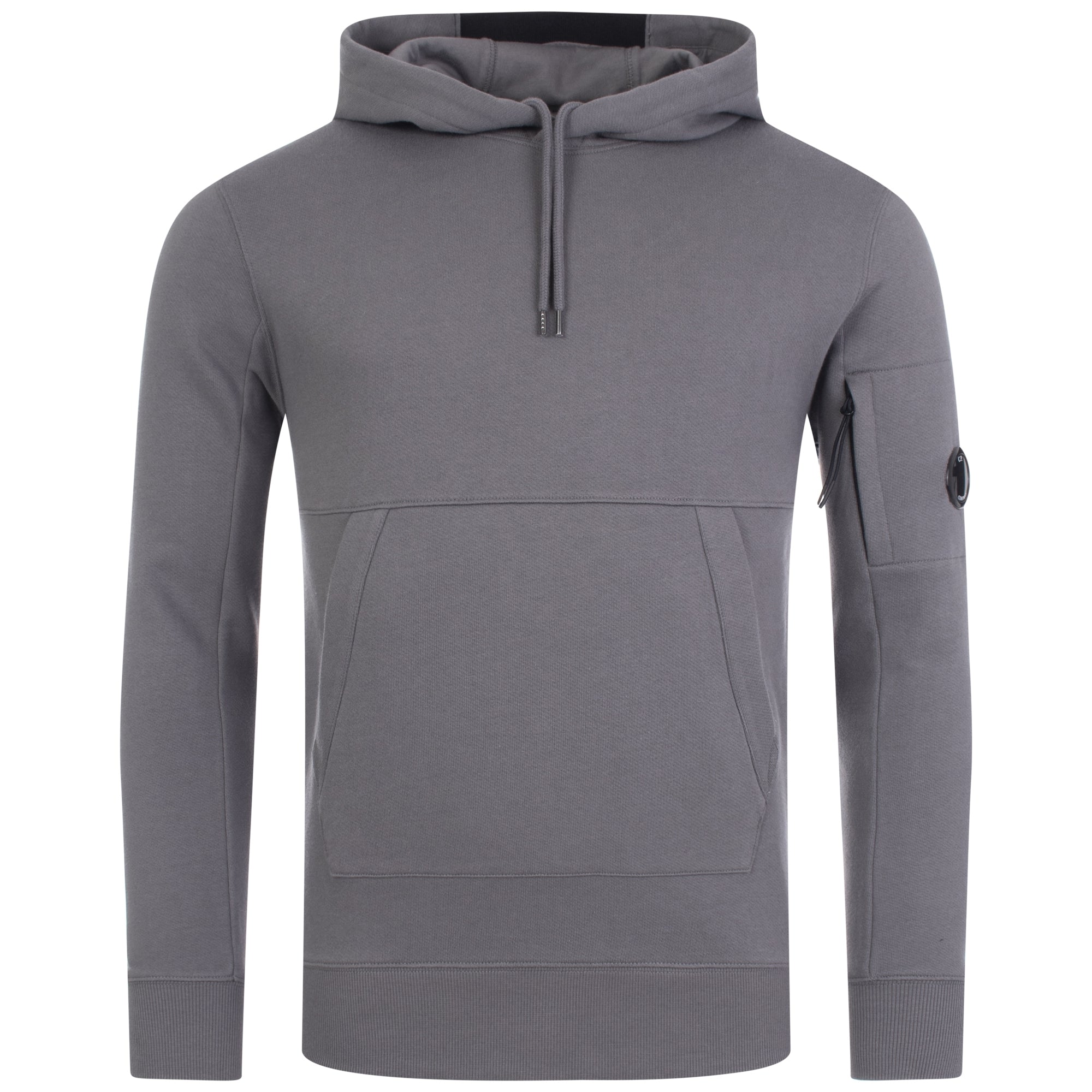 Diagonal Raised Fleece Lens Hooded Sweatshirt