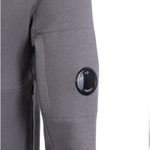 Diagonal Raised Fleece Lens Hooded Sweatshirt