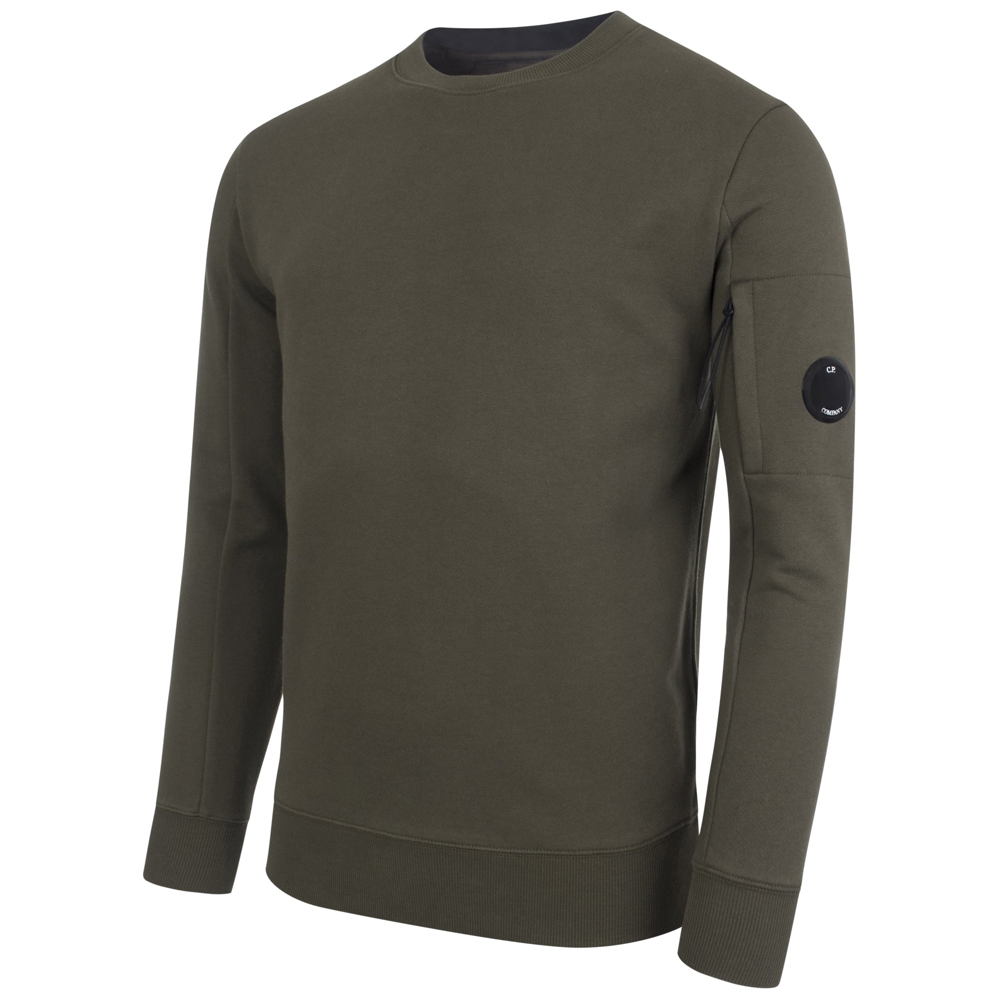 Diagonal Raised Fleece Lens Crew Sweatshirt