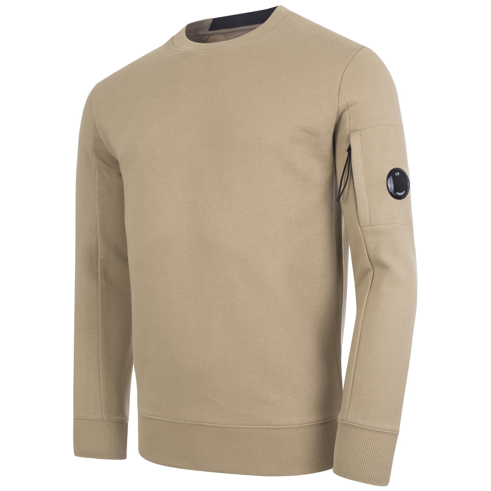 Diagonal Raised Fleece Lens Crew Sweatshirt