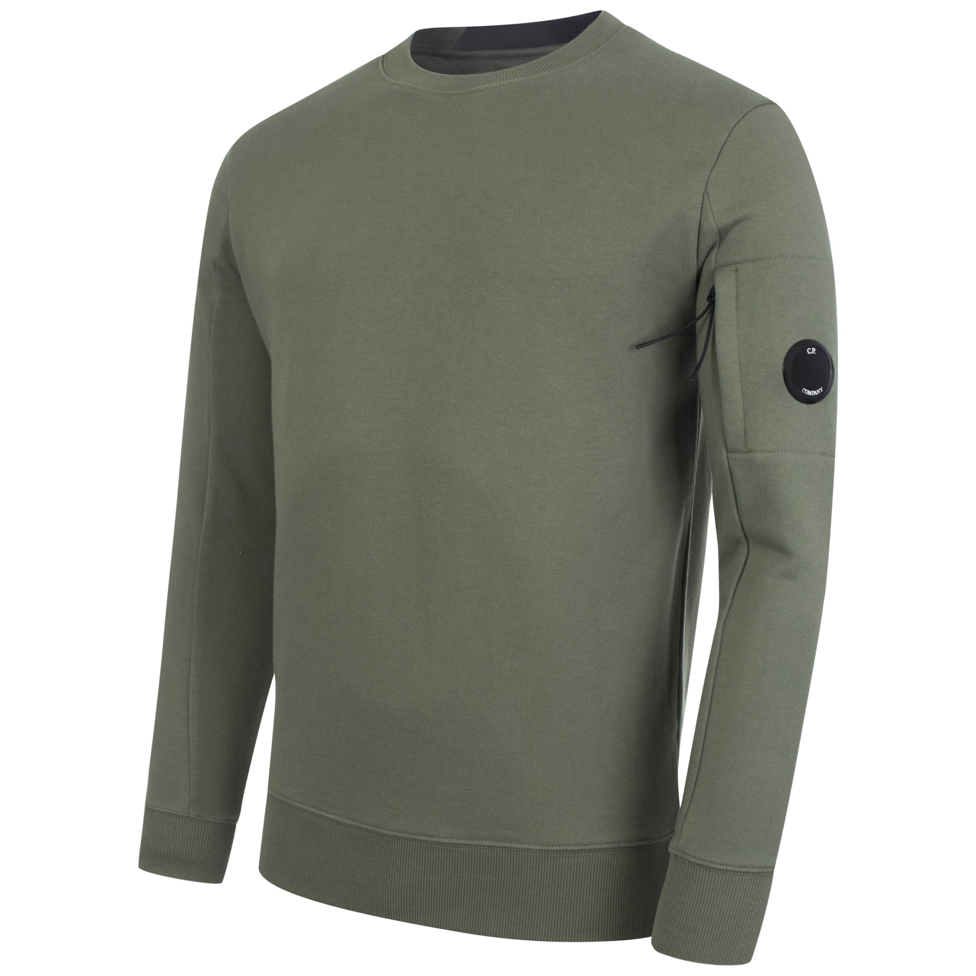 Diagonal Raised Fleece Lens Crew Sweatshirt