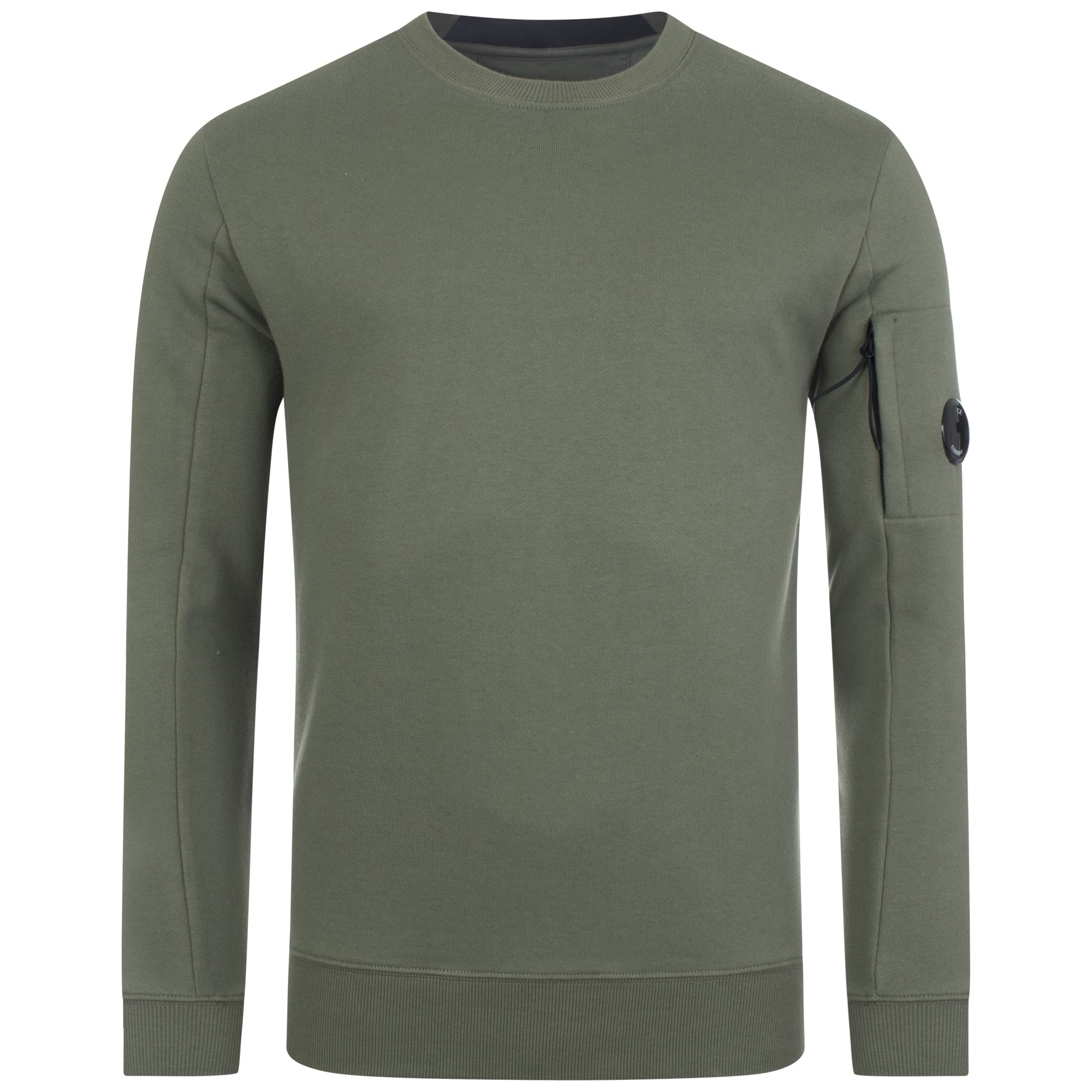 Diagonal Raised Fleece Lens Crew Sweatshirt