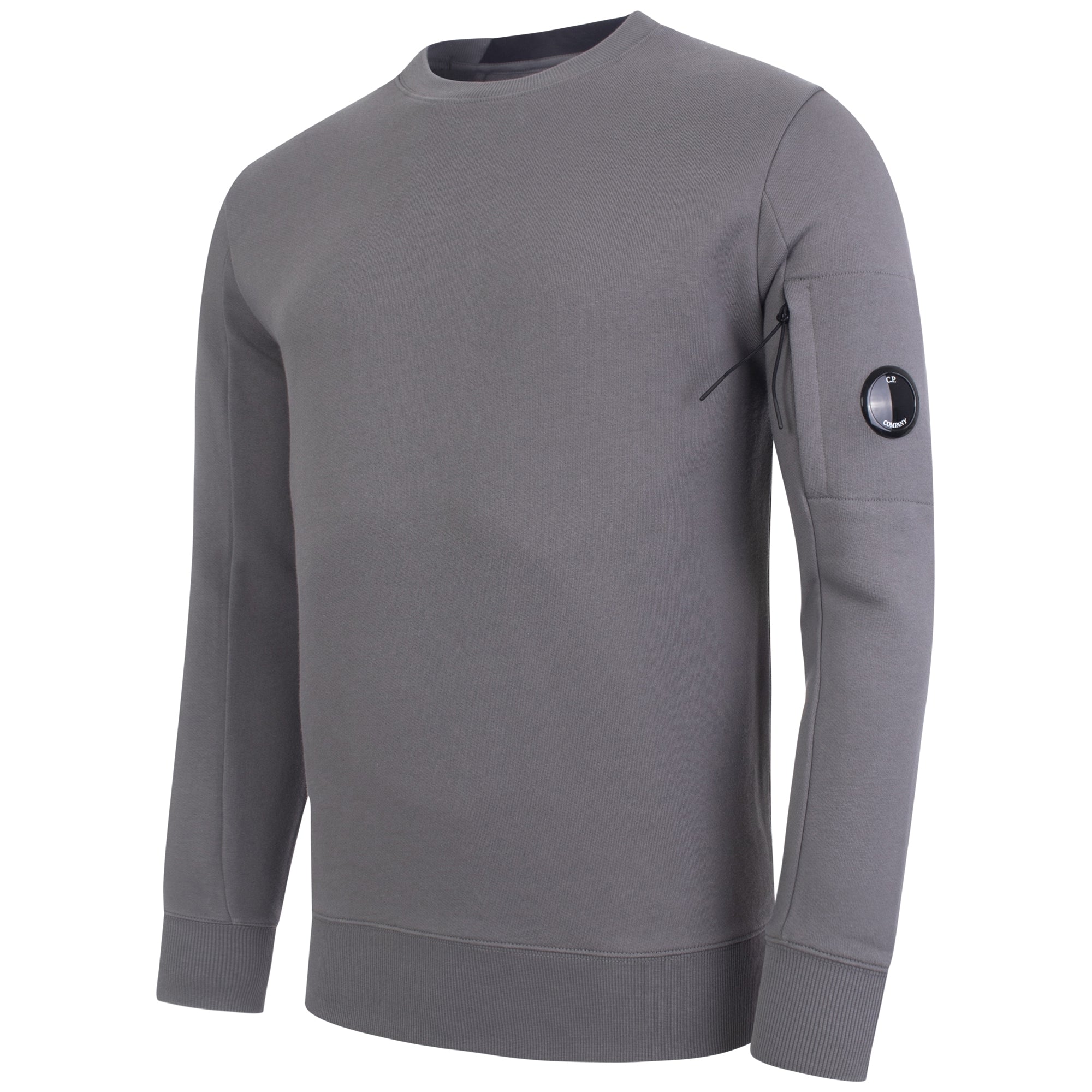 Diagonal Raised Fleece Lens Crew Sweatshirt