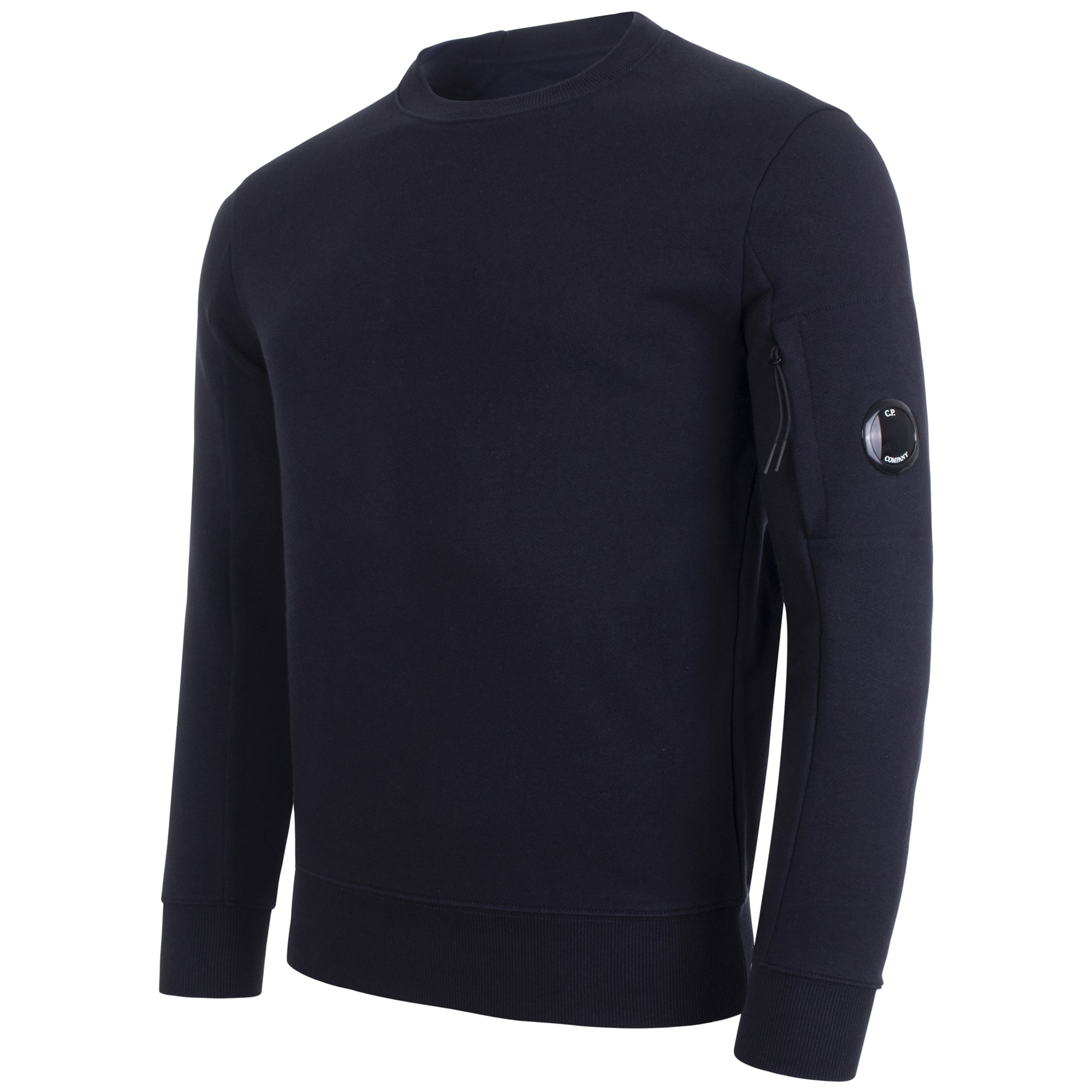 Diagonal Raised Fleece Lens Crew Sweatshirt