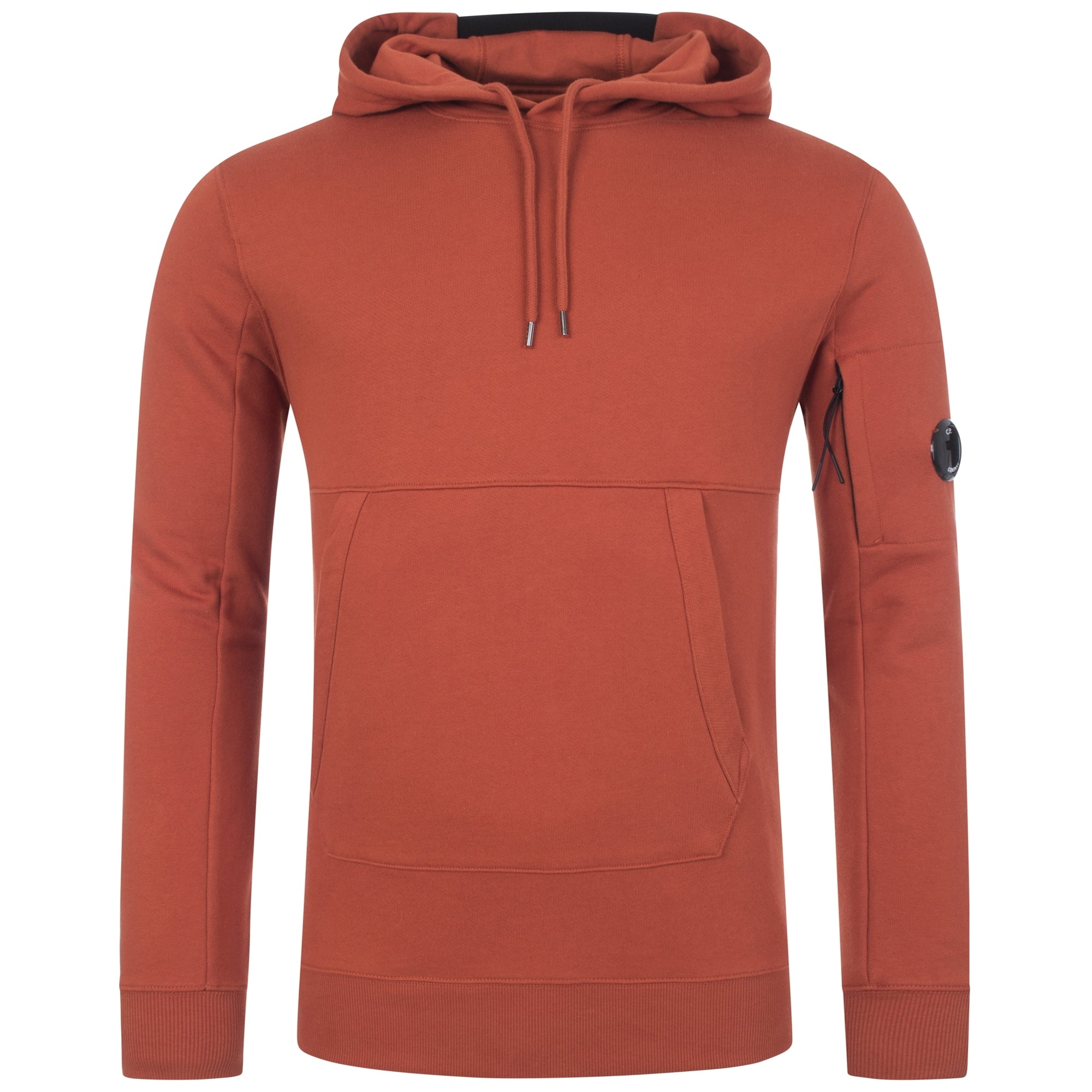 Diagonal Raised Fleece Lens Hoodie