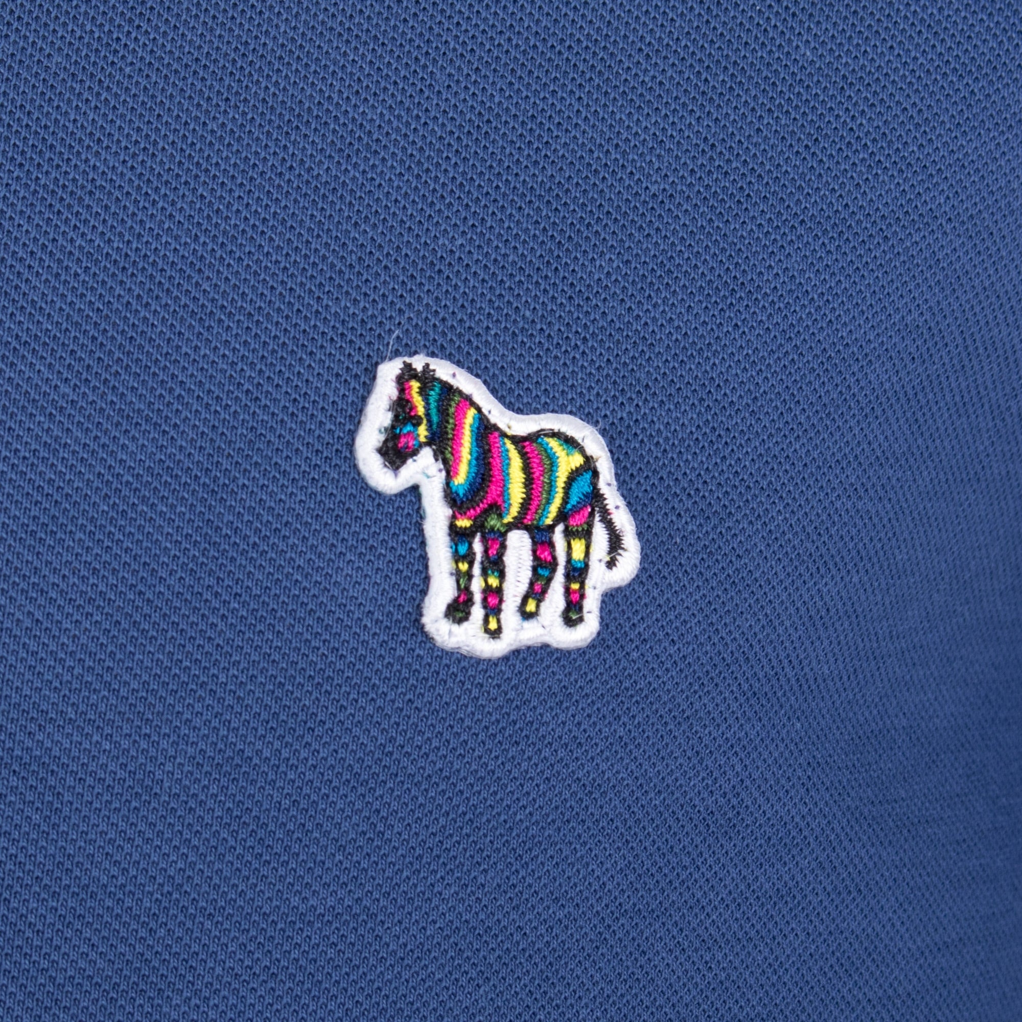 Regular Fit Long Sleeve Tipped Zebra Polo