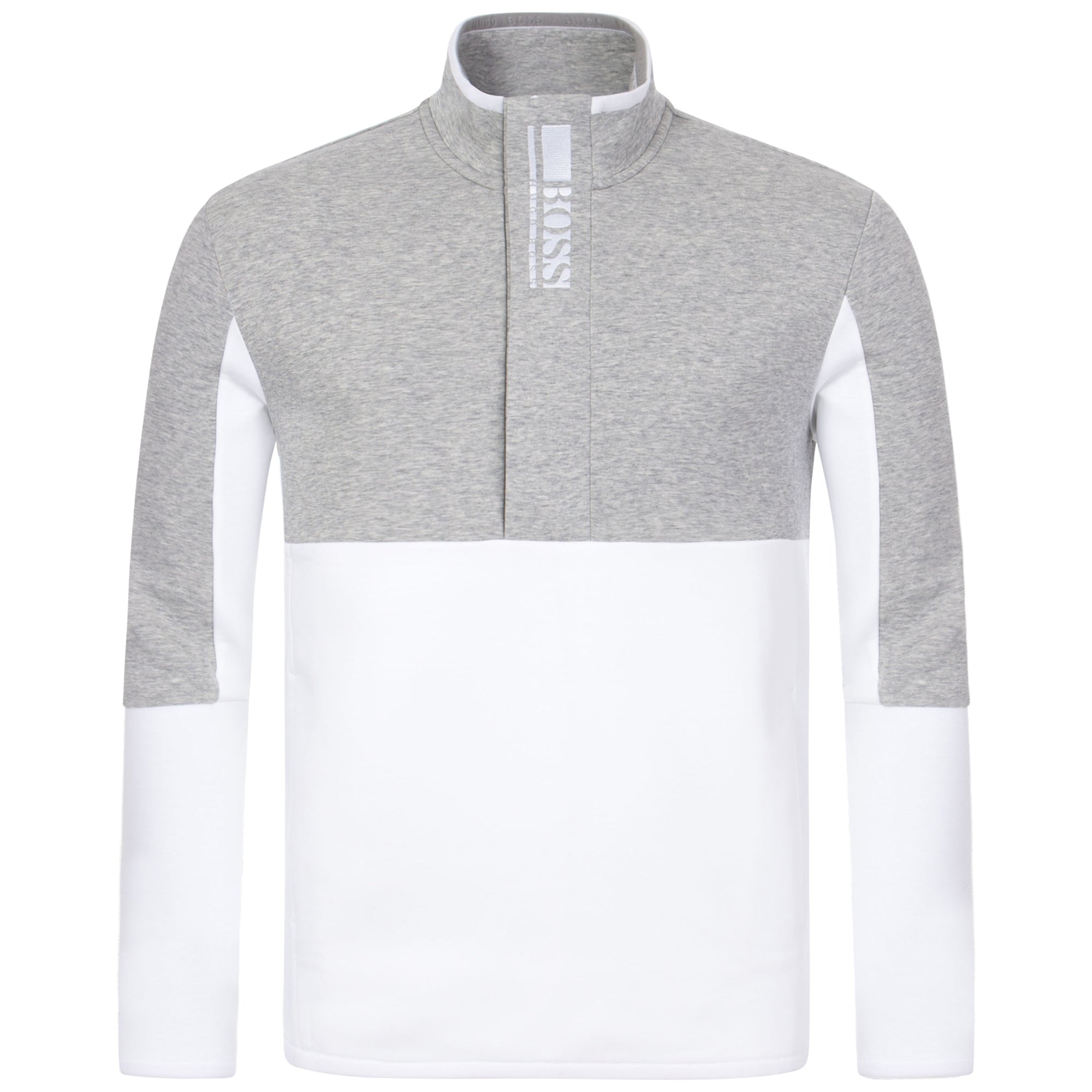 Athleisure Quarter Zip Colour Block Logo Sweat