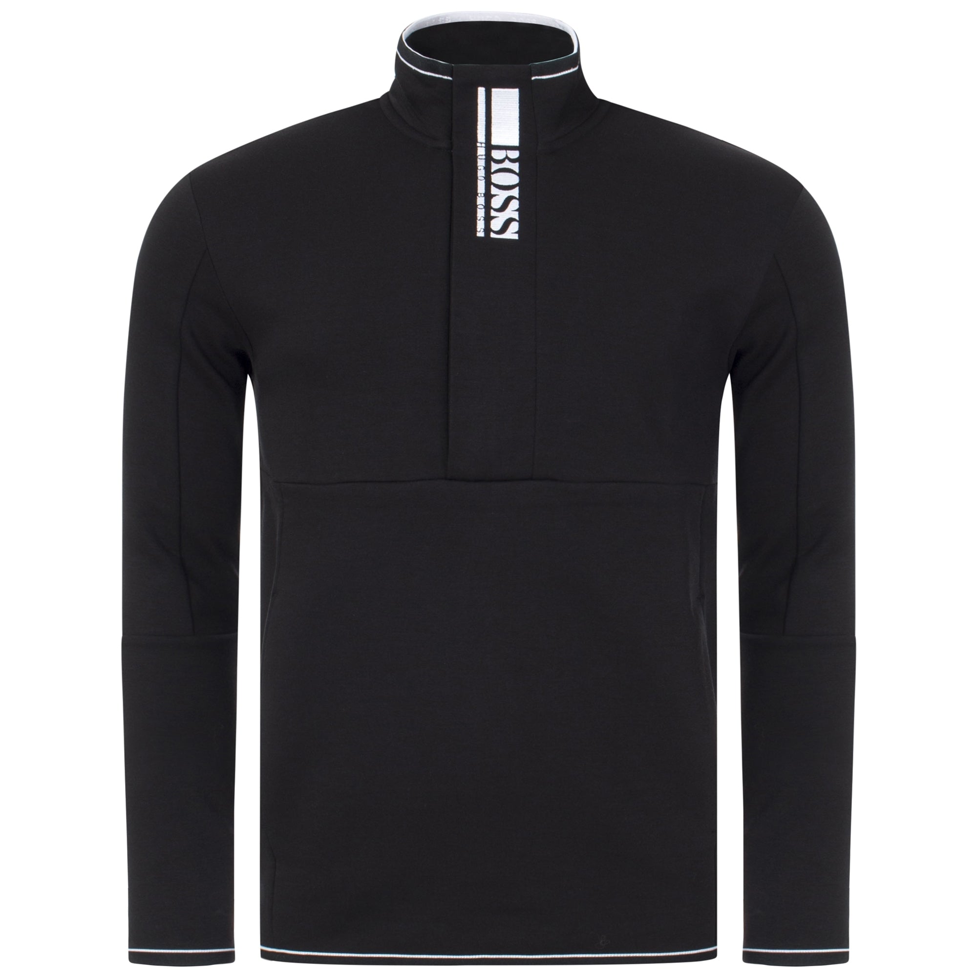 Athleisure Quarter Zip Colour Block Logo Sweat