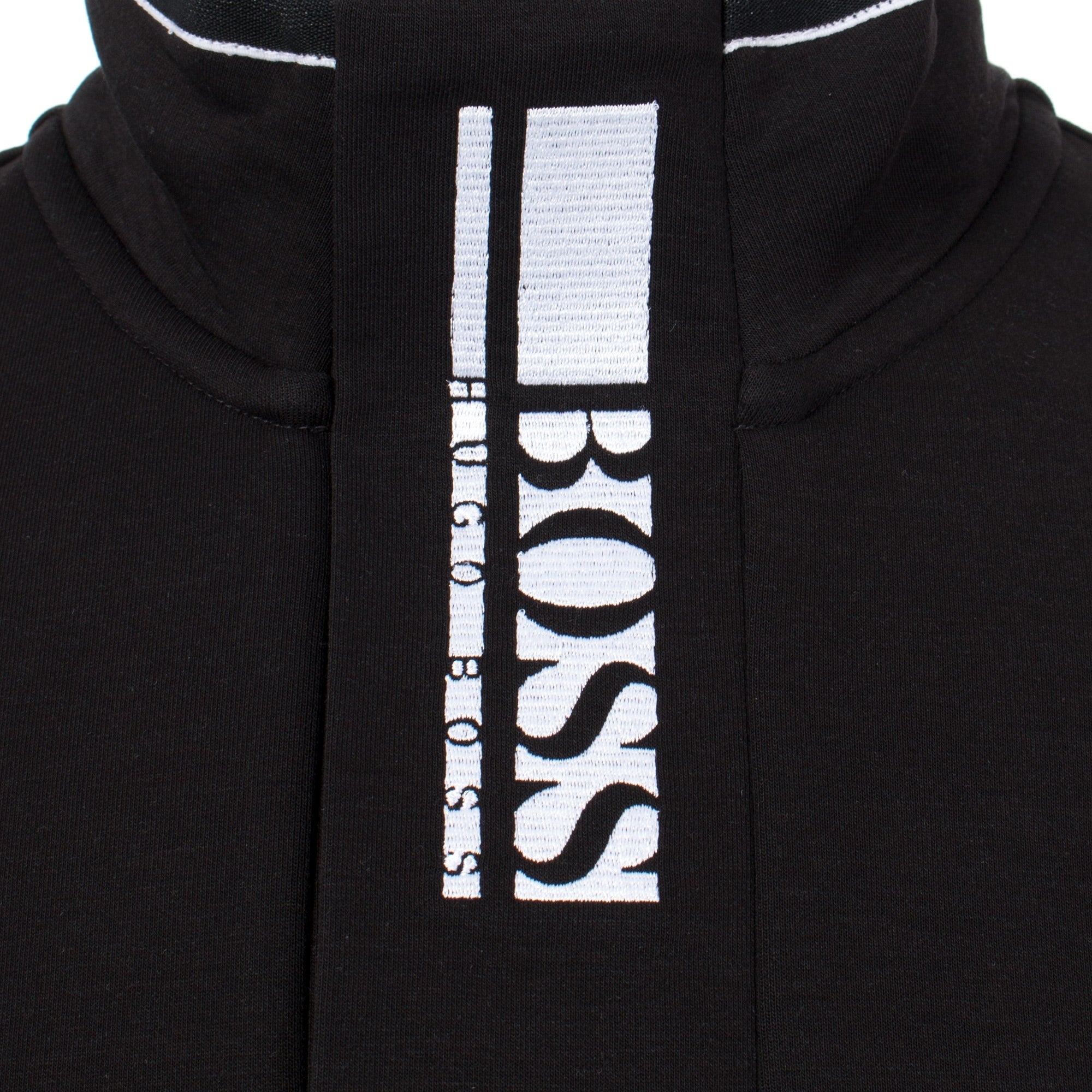 Athleisure Quarter Zip Colour Block Logo Sweat