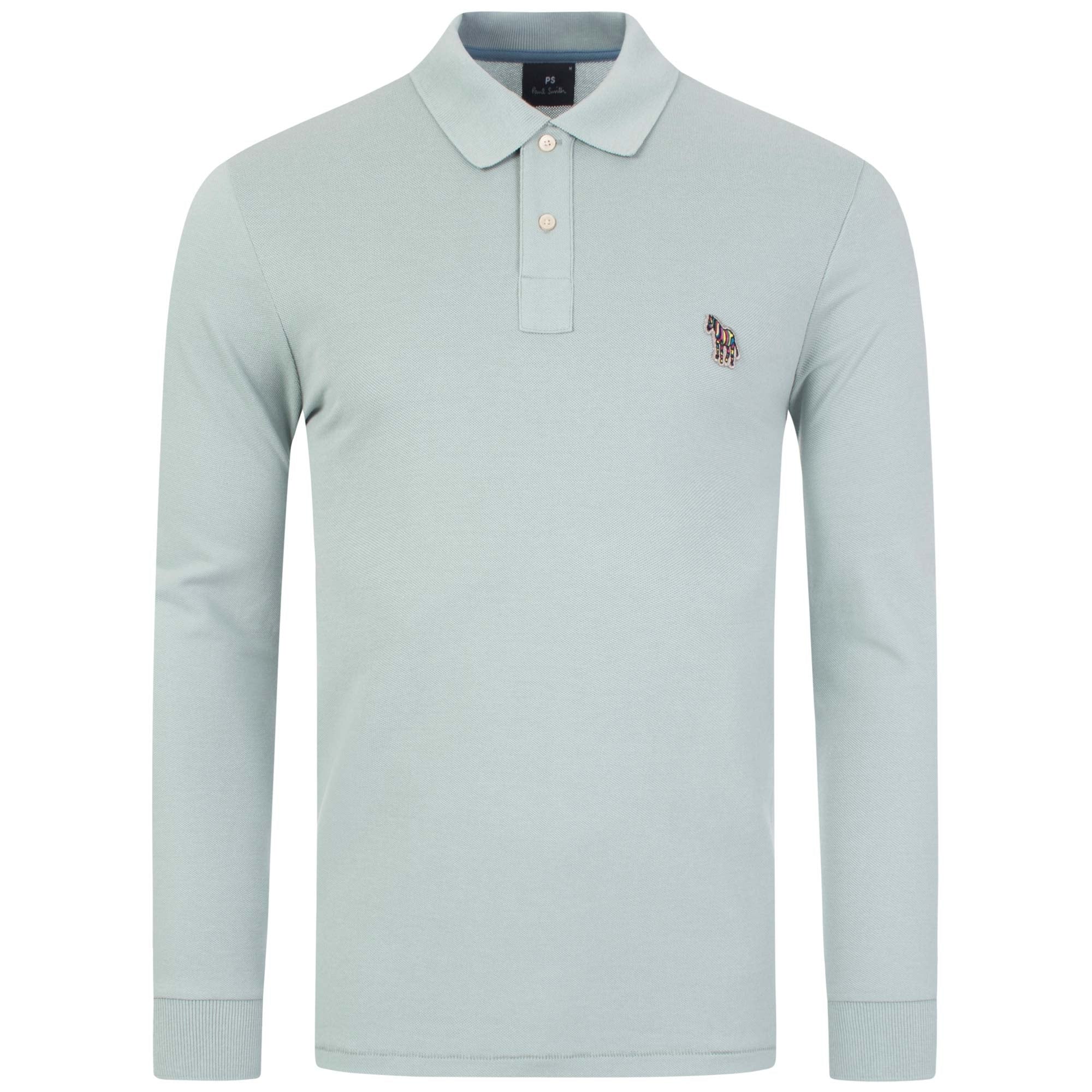 Regular Fit Long Sleeve Zebra Logo Polo