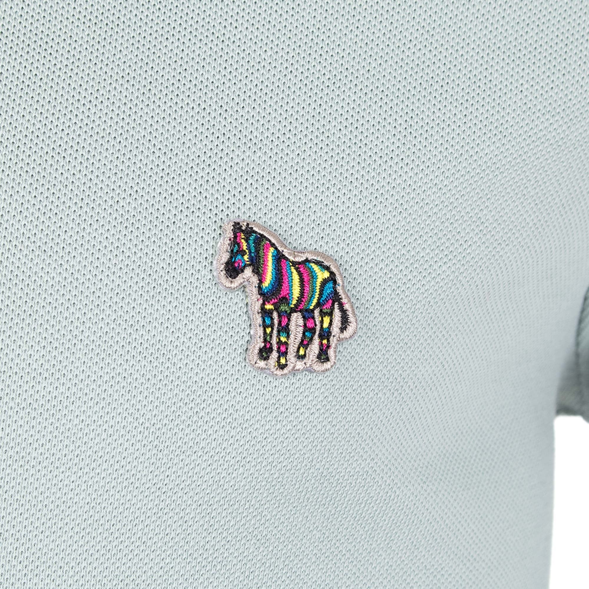 Regular Fit Long Sleeve Zebra Logo Polo