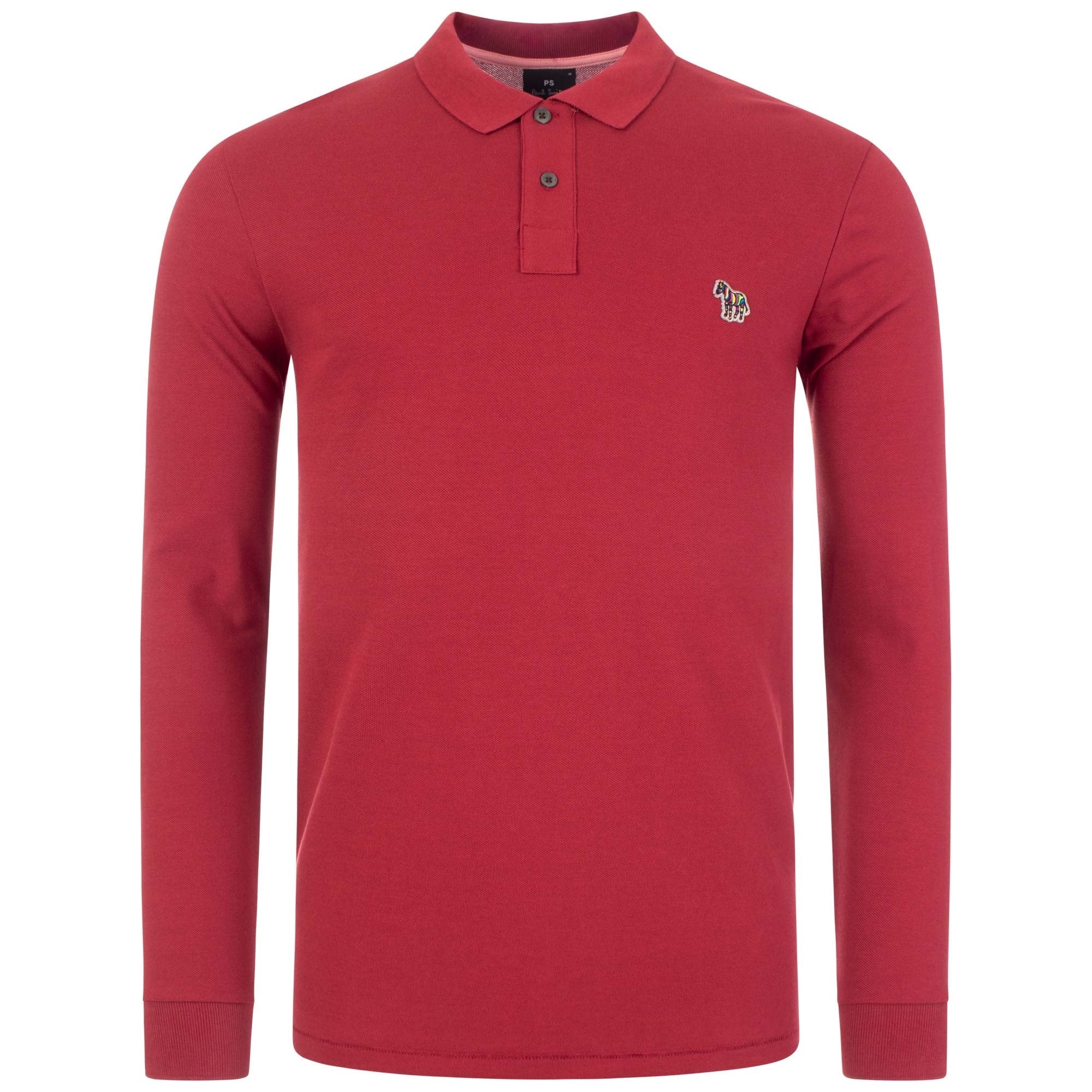 Regular Fit Long Sleeve Zebra Logo Polo