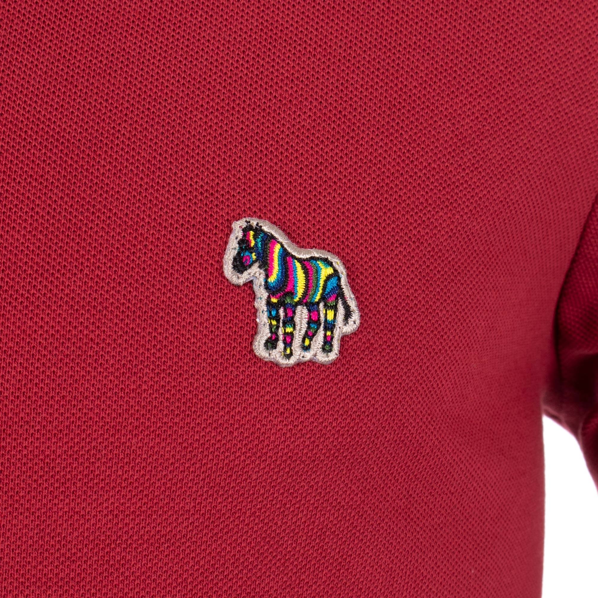 Regular Fit Long Sleeve Zebra Logo Polo