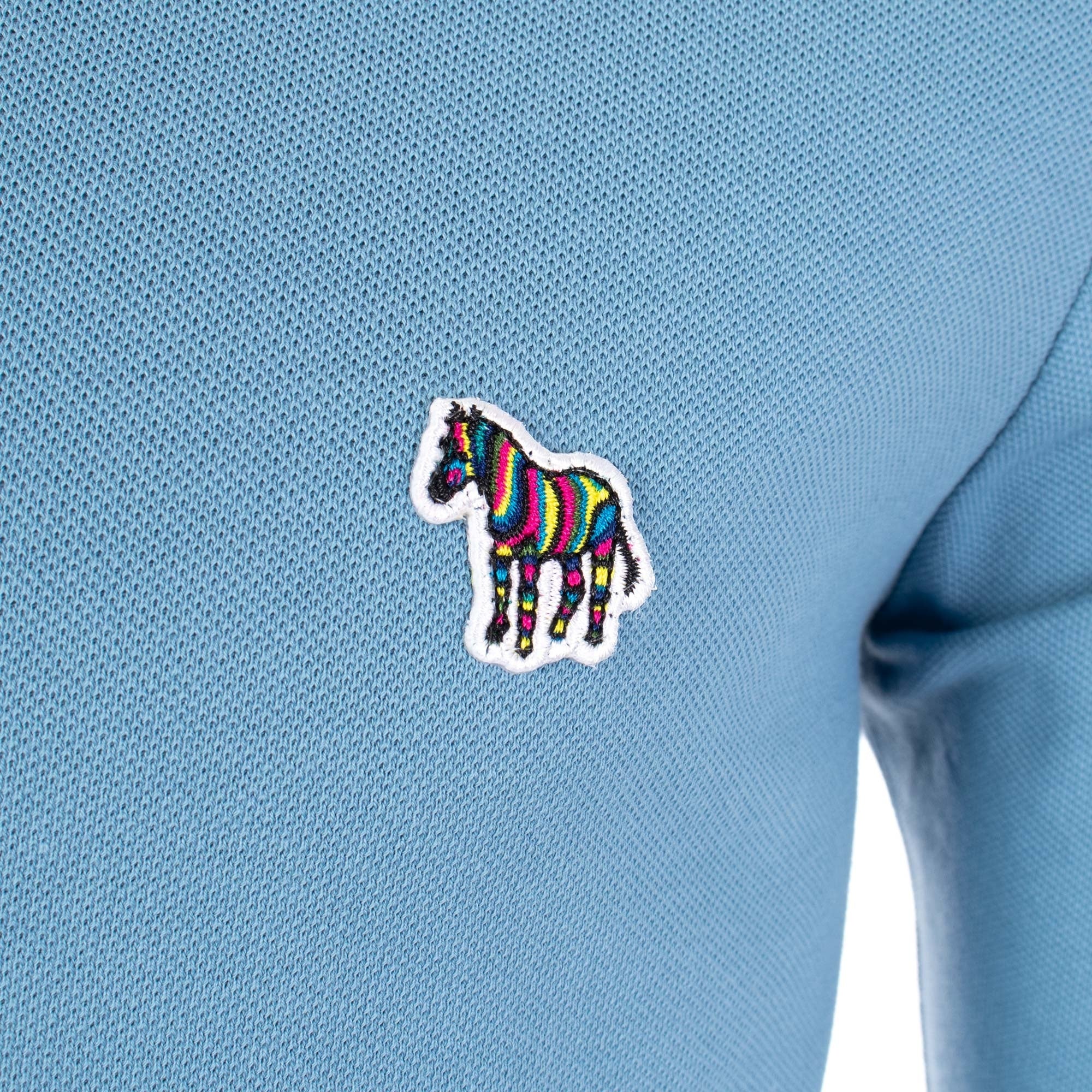 Regular Fit Long Sleeve Zebra Logo Polo