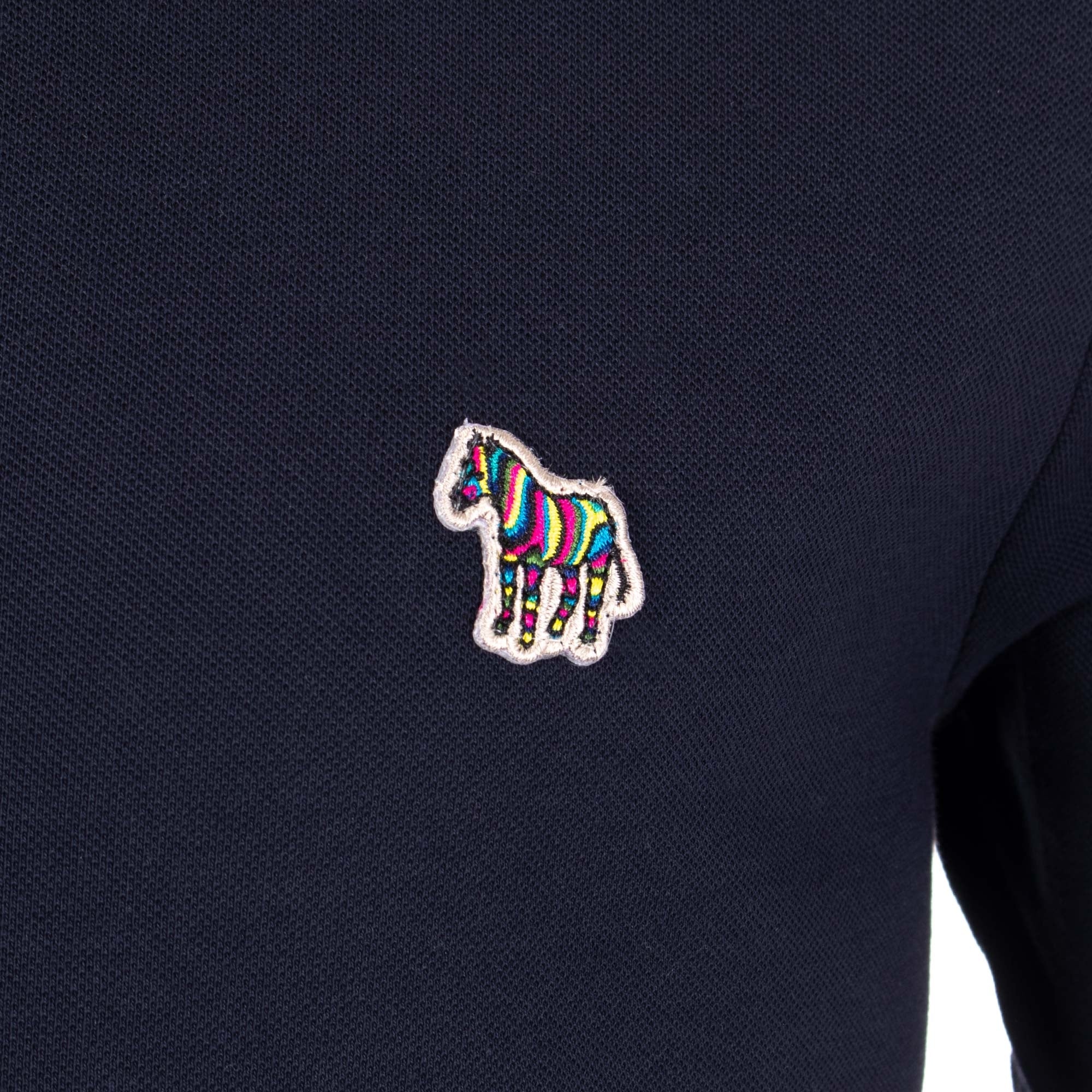 Regular Fit Zebra Logo Tipped Polo Shirt