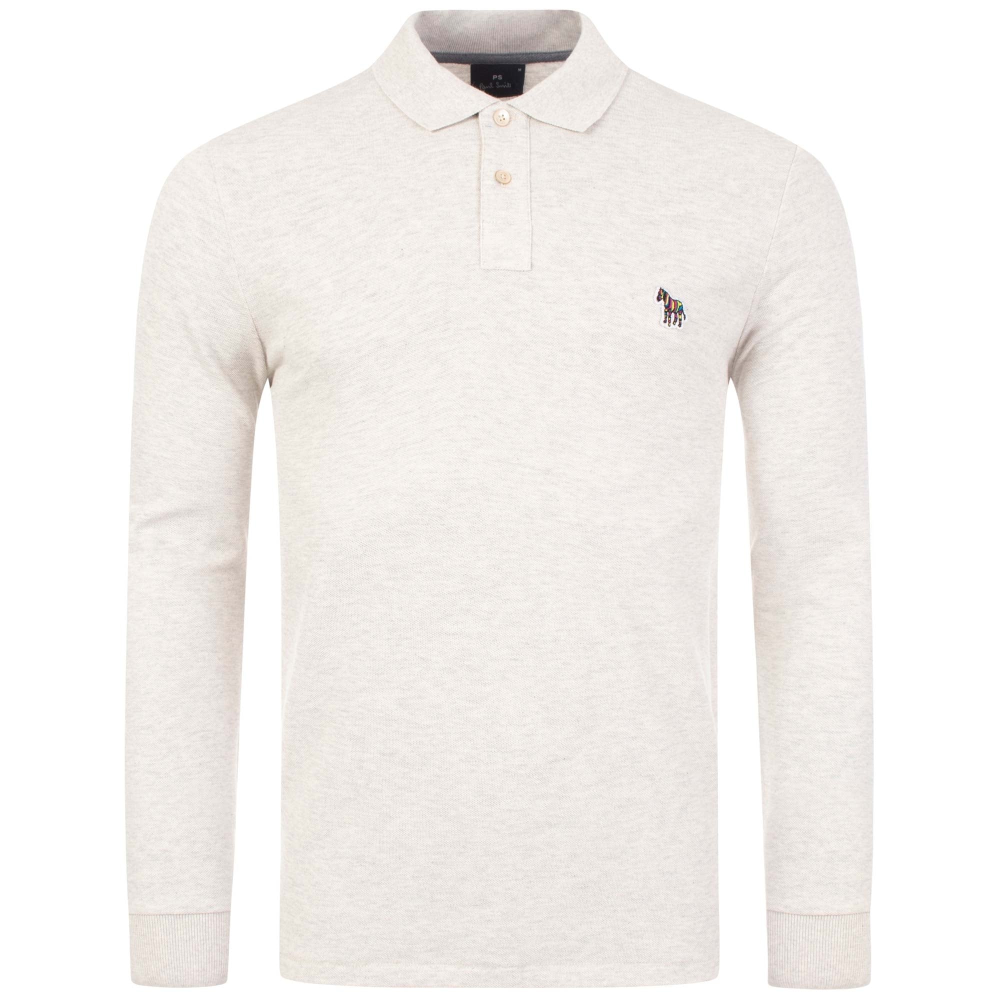 Regular Fit Long Sleeve Zebra Logo Polo