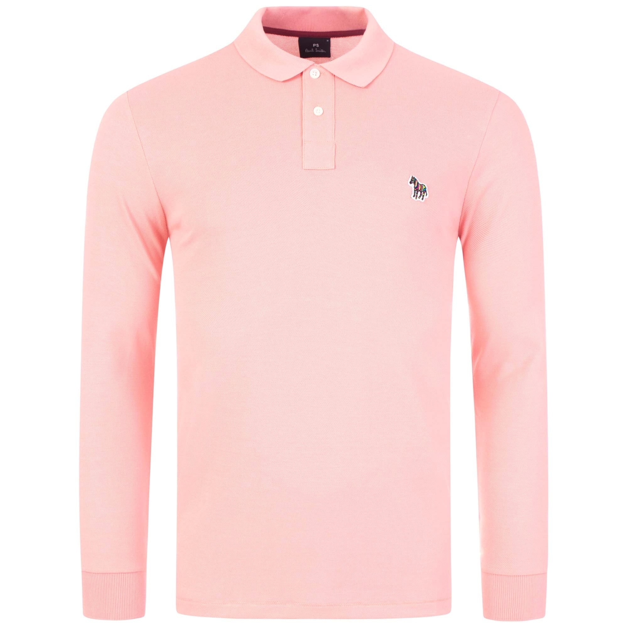 Regular Fit Long Sleeve Zebra Logo Polo