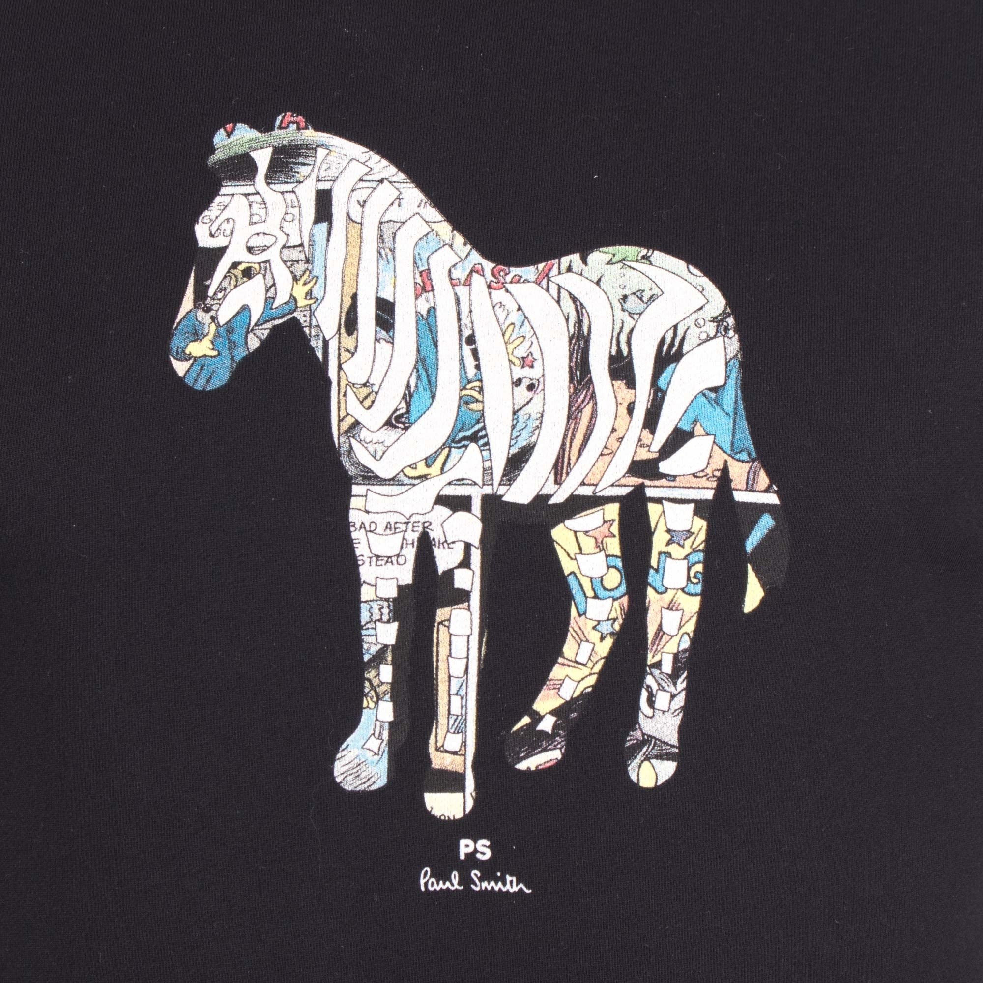 Regular Fit Comic Zebra Print Sweatshirt