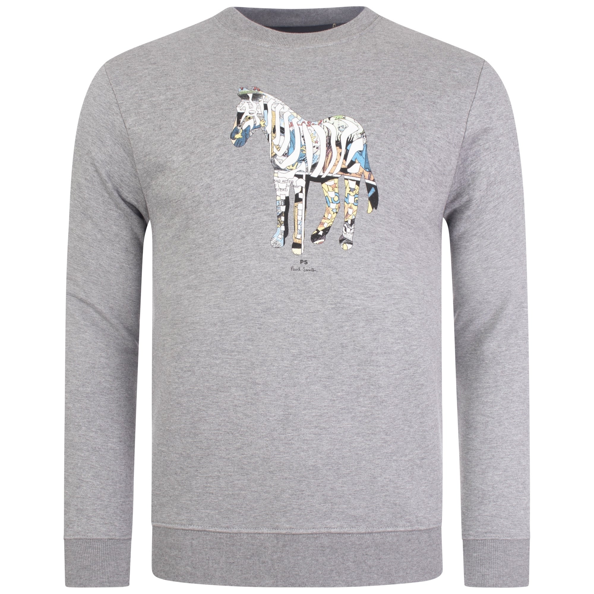 Regular Fit Comic Zebra Print Sweatshirt